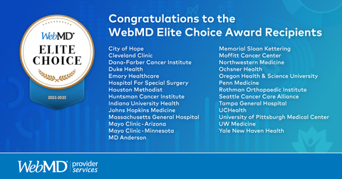 WebMD Announces the Recipients of the 2022 WebMD Choice Awards