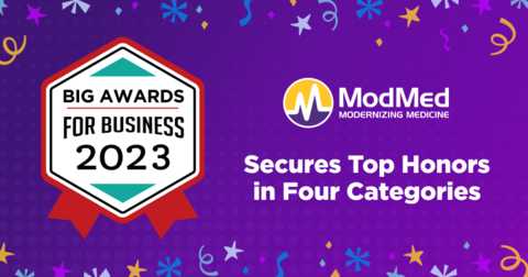 ModMed triumphs in 2023 BIG Awards for Business, secures top honors in four categories