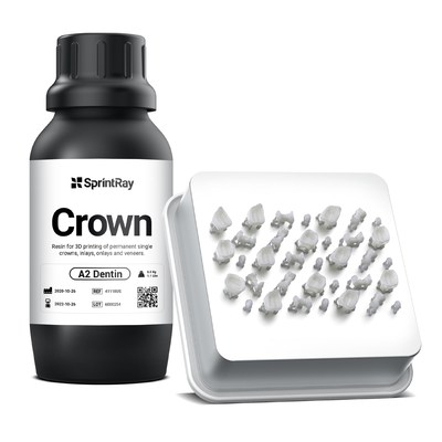 The new material SprintRay Crown™ for permanent restorations takes dental 3D printing to the next level