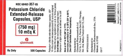 Glenmark Pharmaceuticals Inc., USA Issues Voluntary Nationwide Recall for Potassium Chloride Extended-Release Capsules, USP (750 mg) 10 mEq K Due To Failed Dissolution